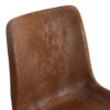 Modern Medieval Style Restaurant Cushioned Chairs With Suede Backrests And Black Metal Legs, (Set of 4) - Brown - Image 15