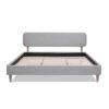 Diego - King Low Upholstered Platform Bed - Light Gray - Image 3