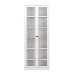Industrial Metal Kitchen Pantry Cabinet With Adjustable Shelves - White