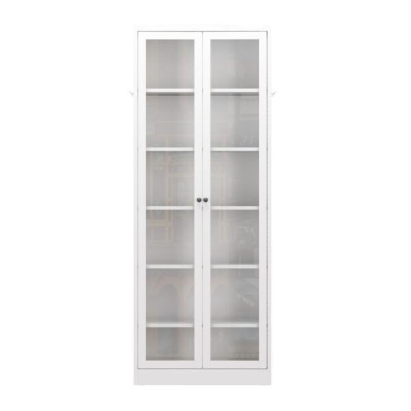 Industrial Metal Kitchen Pantry Cabinet With Adjustable Shelves - White