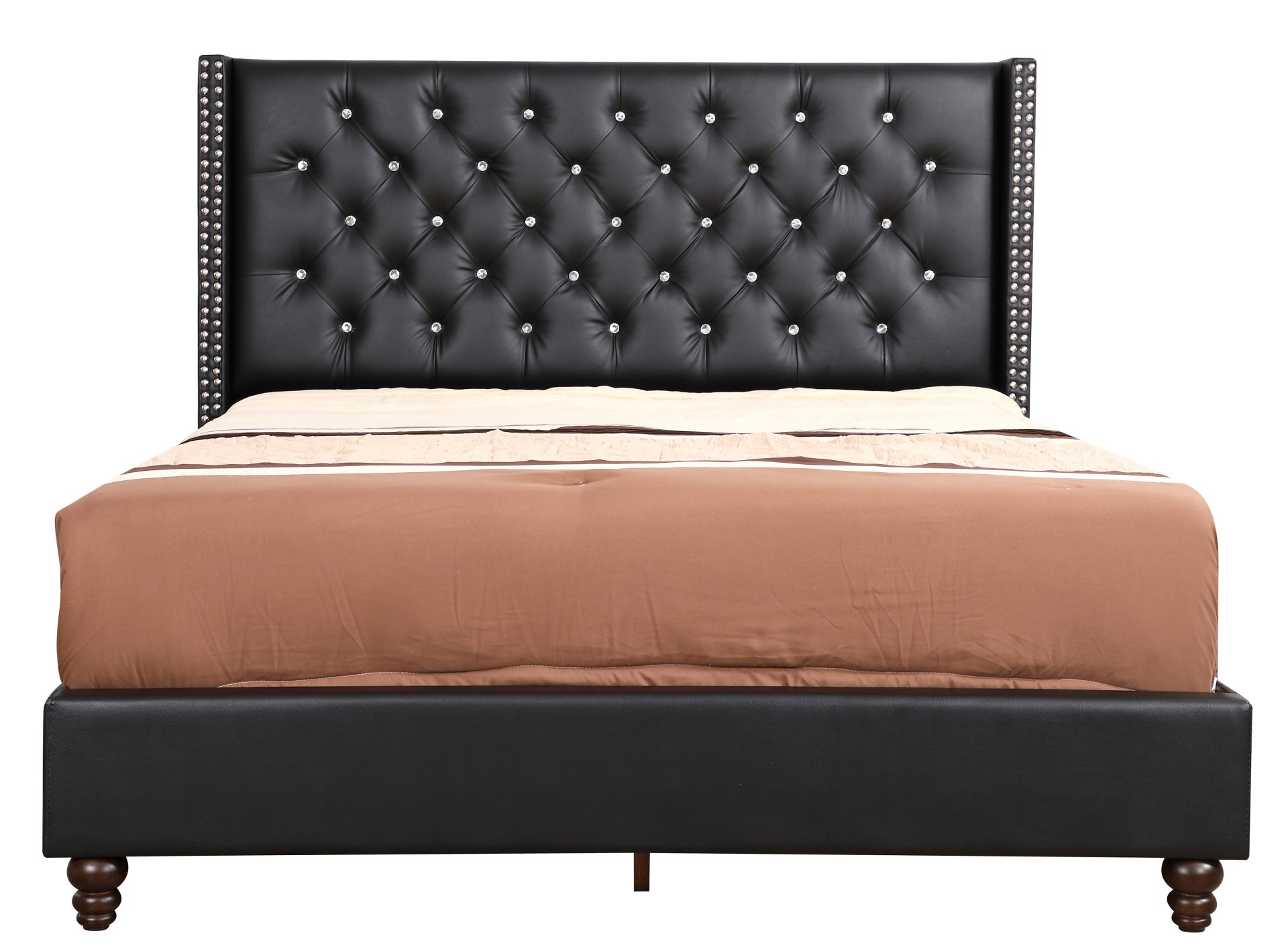 Full Upholstered Bed - Black - Image 5