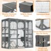 Outdoor Cat House Wooden Catio Enclosure With Cover - Large Cat Cage With Jump Platforms And Condos, Weatherproof - Gray - Image 6