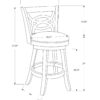 Swivel Bar Stool With Counter Height Leather Look (Set of 2) - Oak - Image 5