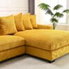 Luxe - Oversized 2 Piece Right Facing Sectional Couches For Living Room, L Shaped Sofa With Chaise - Ginger - Image 9