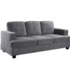 Modern Sofa, Comfortable 3 Seater Couch With Deep Seating And High Density Foam, Loose Back Cushions, Wide Arms - Gray - Image 10