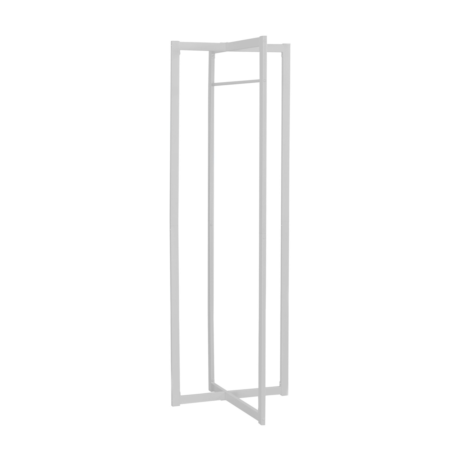 Coat Rack, Hall Tree, Free Standing, Hanging Bar, Entryway, For Contemporary & Modern - White - Image 2