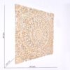 Floral Hand Carved Mandala Square Wall Decor With Spiritual Symbolism - Gold / White - Image 3