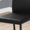 Dining Chair Side Upholstered, For Dining Room (Set of 2) - Black - Image 4