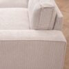 Luxe - Corduroy Sofa With Sleek Design, Spacious And Comfortable 3 Seater Couch - Beige - Image 6
