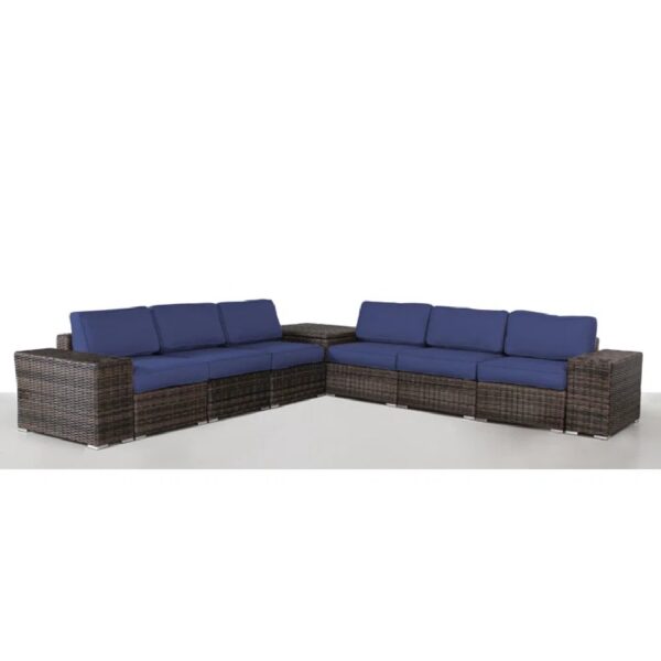 Outdoor Rattan 6 Person Seating Group With Cushions - Espresso