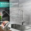 Kitchen Faucet 3 Function 360 Sprayer With 1 Touch Switching, Metal Construction - Chrome - Image 4