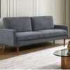 Sofa, European Style With Sleek Design, Modern & Vintage Flair, Upholstered 3 Seater Couch - Gray - Image 4