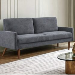 Sofa, European Style With Sleek Design, Modern & Vintage Flair, Upholstered 3 Seater Couch - Gray