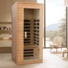 Hemlock - 1 Person Far Infrared Roof Embedded Indoor Sauna Room - Natural - Image 7