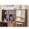 Modern Elegance Makeup Vanity Desk With Adjustable Lighted Mirror Storage Shelves Drawer And Cabinet - Walnut - Image 9