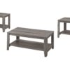 Transitional Table Set, Coffee, End, Side, Accent For Living Room (Set of 3) - Gray - Image 2