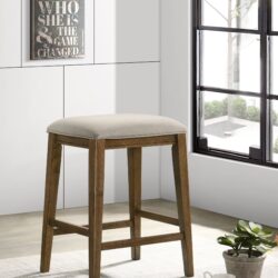 Sasha - Counter Height Stool With Upholstered Seat - Walnut