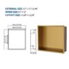 Shower Niche With Seamless Welding - Gold - Image 3