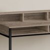 Computer Desk, Home Office, Standing, Storage Shelves, Laptop, Contemporary & Modern - Taupe - Image 2