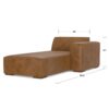 Rex - Right Chaise Sofa Module - Brown - Image 14