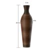 Tall Standing Designer Floor Vases With Elegant 2 Tone Finishes Ideal For Decorating Living Rooms, Bedrooms, Entryways Perfect For Decorating Your Home - Black / Gray - Image 3