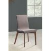 Dining Room Side Chair Set With Sleek Curves And 2 Tone Upholstery - Brown / Gray - Image 2
