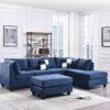 Malone - Sectional - Navy Blue - Image 5