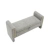 Modern Teddy Bed End Bench With Arms And Storage, Upholstered Large Foot Rest Stool, Comfy Window Vanity Bench For Living Room, Dorm, Coffee Table, Teddy - Gray - Image 8