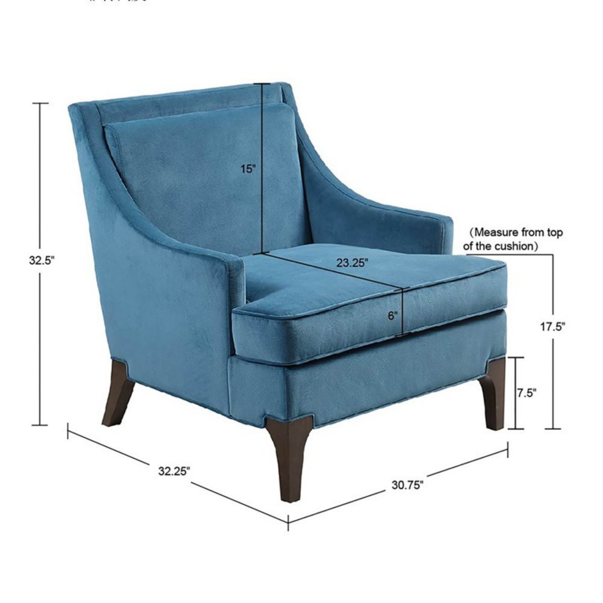Anna - Accent Chair Design - Blue - Image 3