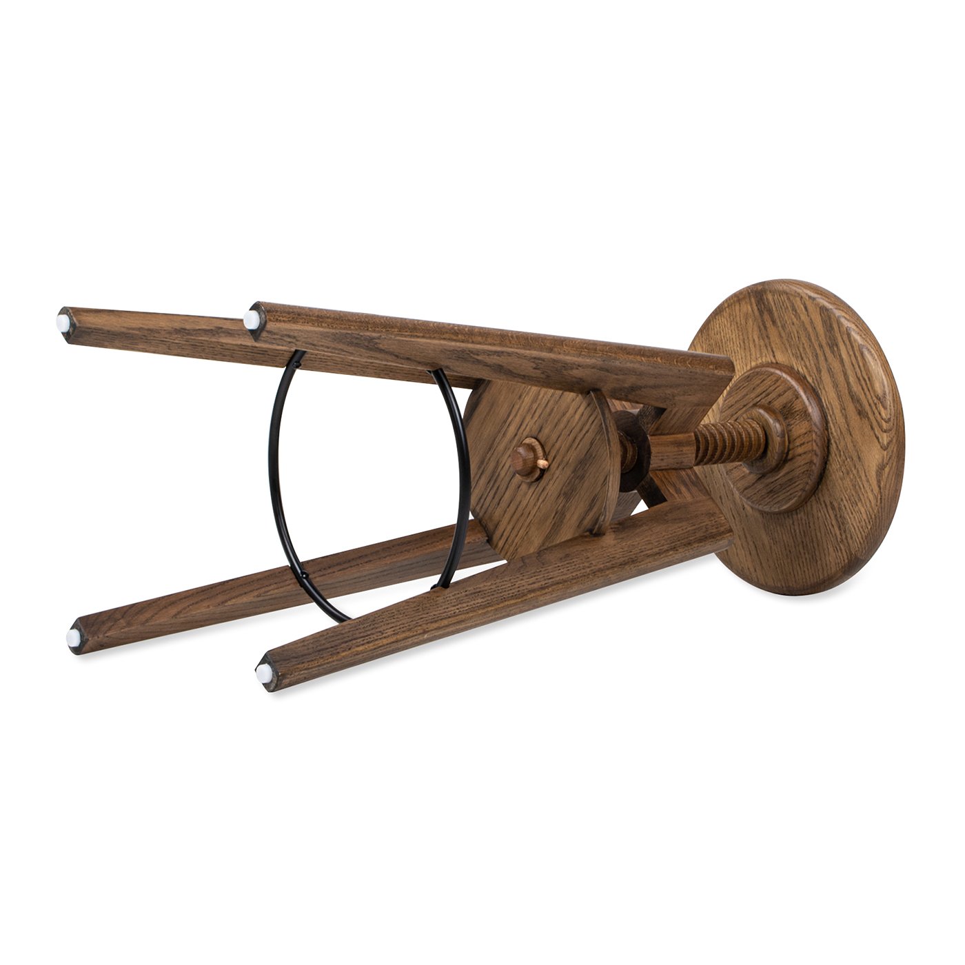 Spencer - Minimalist Oak Adjustable Bar Counter Stool - Walnut Brown Oak - Image 12