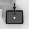 Modern Ceramic Rectangular Vessel Bathroom Sink, Stylish And Easy To Maintain - Black - Image 9