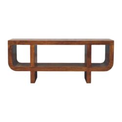 Orion - Curved Media Unit - Brown
