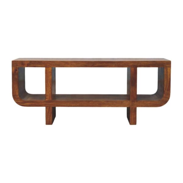 Orion - Curved Media Unit - Brown