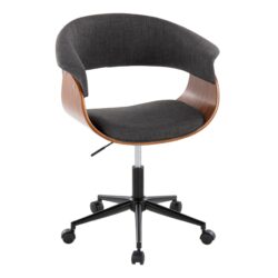 Vintage Mod - Mid-Century Modern Office Chair - Charcoal