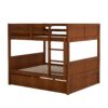 Full Over Full Bunk Bed With Twin Size Trundle - Walnut - Image 11