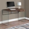 Computer Desk For Home Office, Laptop, Storage Drawers, Modern - Brown - Image 3