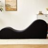 Solace - Chaise Lounge Chair Relaxation, Ergonomic Design With Soft Yet Firm High Density Foam Core, Removable Machinewashable Cover - Black - Image 13