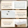 21.6" Floating Bathroom Vanity With Basin And Left Side Storage - Wood - Image 8