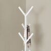 Coat Rack, Hall Tree, Free Standing, 8 Hooks, Entryway, 70"H, Contemporary & Modern - White - Image 2