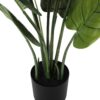 37" Tall, Artificial Plant, Aureum Tree, Indoor, Faux, Fake, Floor, Greenery, Potted, Real Touch, Decorative - Green / Black - Image 2