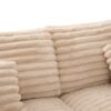 Upholstered Oversized Double Chaise Lounge Sofa With USB Ports And Cup Holders - Champagne - Image 23