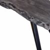 Modern Acacia Wood Dining Bench, Live Edge Design Accent Bench With Iron Legs - Black / Gray - Image 6