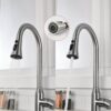Stainless Steel High Arc Kitchen Faucet With Pull Down Sprayer - Brushed Nickel - Image 7