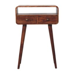 Mini Curved Console Table - Caramel