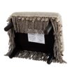 Fiona - Accent Footstool Ottoman - Silvery Blue Beige Paisley - Image 3