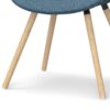 Malden - Bentwood Dining Chair - Denim Blue / Light Brown - Image 5
