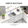 27" Undermount Kitchen Sink 16 Gauge 10" Deep Single Bowl - Brushed Nickel - Image 7