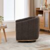 360° Swivel Pumpkin Shape Club Armchair - Charcoal - Image 6