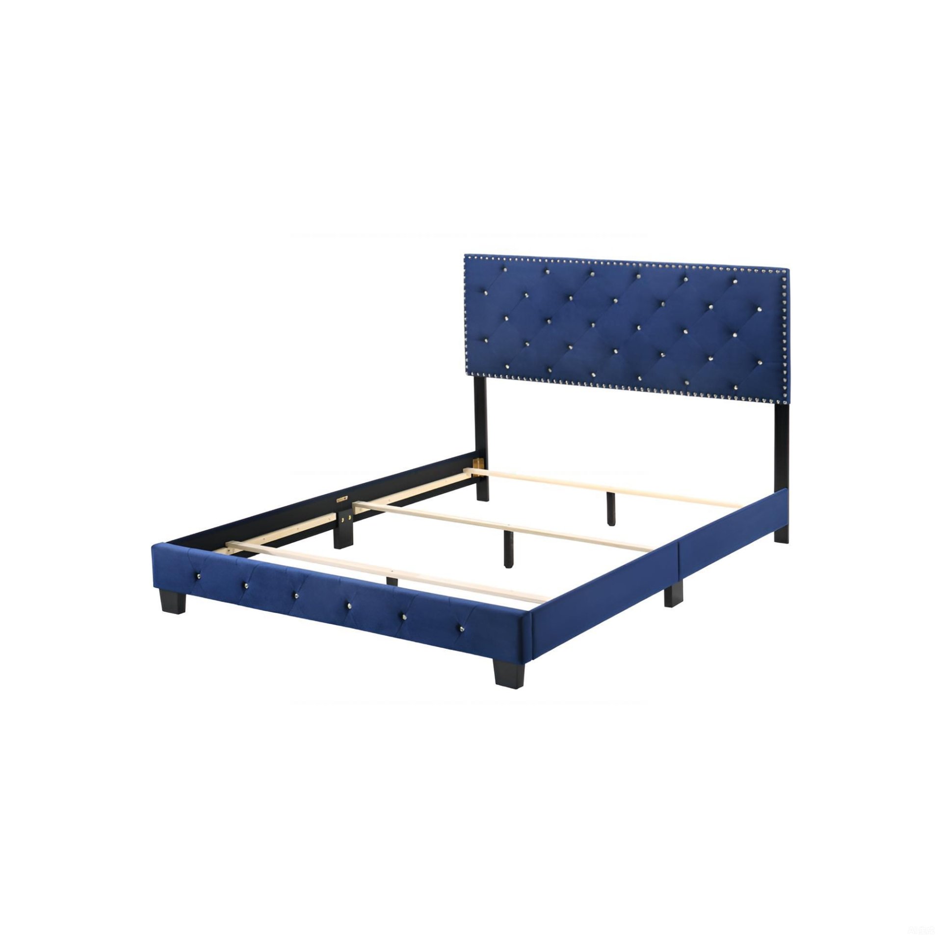 Suffolk - Queen Bed - Navy Blue - Image 5