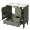 30" Bathroom Vanity With Sink And Ample Storage - Olive Green - Image 14